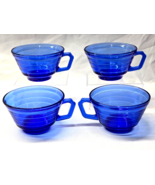 HAZEL-ATLAS 6 Ounce Coffee Cups MODERNTONE COBALT BLUE 4 Inch Mouth - Se... - €26,02 EUR