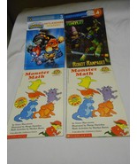 Lot 4 kids Scholastic Books Monster Math reader level 1, step 4 Turtles,... - £11.66 GBP