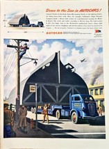 1944-WWII-Vintage Print Ad-AUTOCAR TRUCKS-Buy War Bonds-Heavy Duty-Coast-Vintage - £7.69 GBP