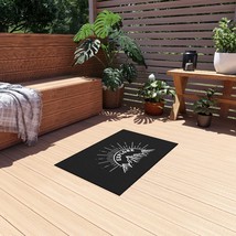 Outdoor rug in chenille fabric polyester non slip breathable quick drying washable thumb200