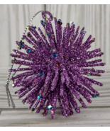 Mini Christmas Starburst Ornament Hanging Glitter Star Decorative Spiked... - £7.17 GBP
