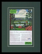 1960s Sinclair Oil / Tree Farm Framed 11x14 ORIGINAL Vintage Advertisement  - £35.49 GBP