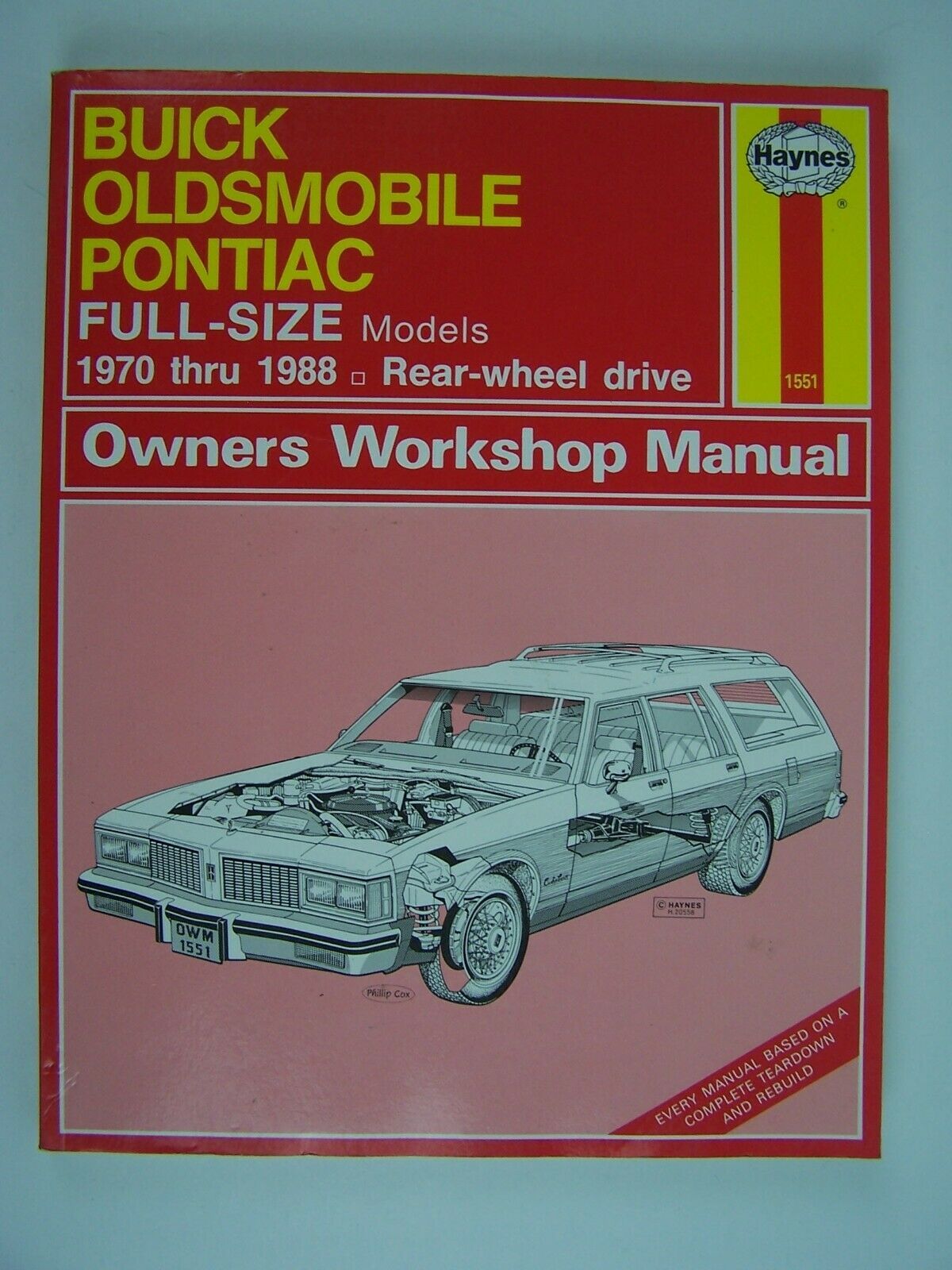 Buick, Oldsmobile, Pontiac Full-Size Models (RWD) Repair Manual 1970-1988 #1551 - $12.86
