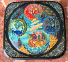 Vintage USSR Russian Lacquer Box The Tale of Tsar Saltan - £235.91 GBP