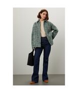 DEREK LAM Women's 6 Blue Tweed Wool Blend Jacket Shacket Oversized Timeless - $78.21