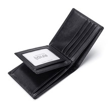   Real Leather Men Wallets Small Slim Billfold Card Wallet Money Purses Coin Poc - £27.70 GBP