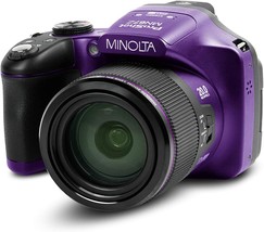 Minolta Pro Shot 20 Mega Pixel Hd Digital Camera With 67X Optical Zoom,, Purple - £387.92 GBP