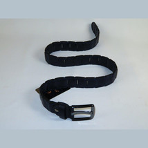 Men Genuine Leather Belt PIERO ROSSI Turkey Crocodile print Hand Stitch #69 navy image 8