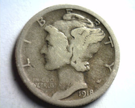 1918-S MERCURY DIME GOOD G NICE ORIGINAL COIN FROM BOBS COINS FAST 99c S... - $5.50