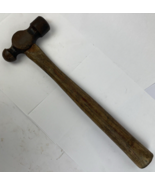 Vintage 33 oz Plumb Ball Peen Hammer On Original Hickory 15” Wood Handle - $27.15 CAD