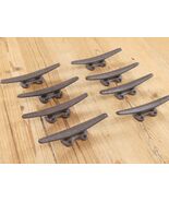 8 Cleat Boat Hooks Handles Pulls Cast Iron Dock Nautical Decor Rustic Fi... - $39.43 CAD