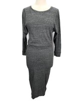 NightCap x Carisa Rene for Free People Gray Heather Jersey Dress Midi Boho Chic - £23.72 GBP