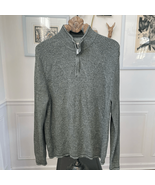 Tommy Bahama 1/4 Zip Cotton Sweater Green L - $36.00