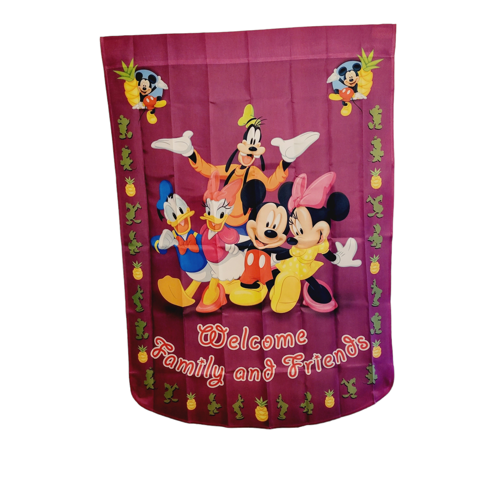Mickey Mouse Welcome Friends Family Garden Flag 28x40 Hamilton Limited Edition - $29.68