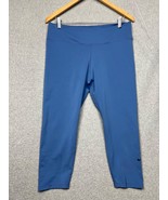 Nike Dri-Fit Capri Pants Leggings Workout Gym Womens Size XXL Blue Stretchy - $28.88