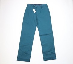 New Lands End Mens Size 32x32 Traditional Fit CoolMax Stretch Cuffed Chino Pants - £44.36 GBP