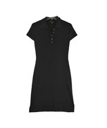 BCBG Maxazria Women's M Black A-Line Polo Shirt Dress, Rayon-Nylon Preppy Witchy - $27.09