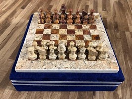 Handmade Marble Chess Set Indoor Adult Chess Game Marble Chess Board Han... - £172.60 GBP