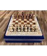 Handmade Marble Chess Set Indoor Adult Chess Game Marble Chess Board Han... - £173.83 GBP