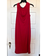Chadwicks Red Sleeveless Cowl Neck Midi Dress Size 16 - €21,53 EUR