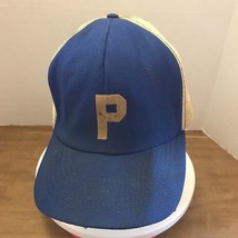 VTG Made In USA Hat Cap Blue White P Dirty Snapback Baseball - £7.08 GBP