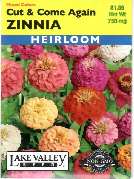 Zinnia Ca Giants Heirloom Non-Gmo Flower Seeds - Lake Valley 12/24 Fresh Garden - £6.13 GBP