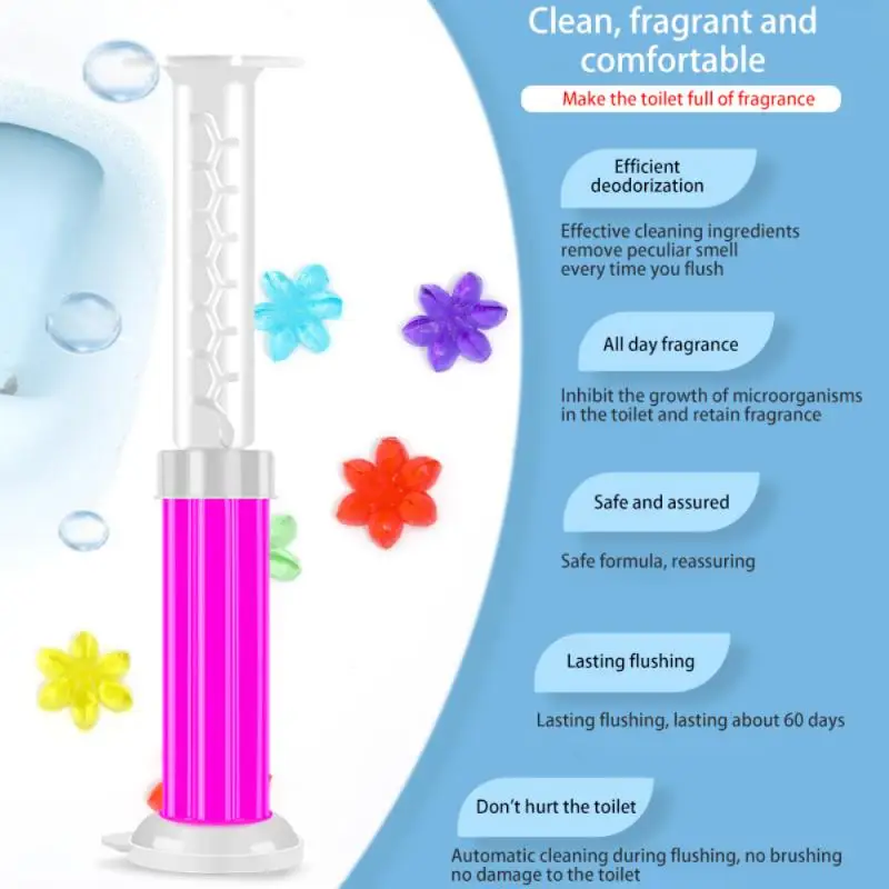 House Home 1PC TAet Cleaner Gel Deodorant Air Freshener Aromatic Flower Needle D - £19.59 GBP