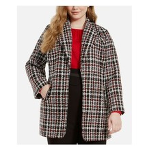Calvin Klein Womens 16 Black Multicolor Tweed Plaid Lined Jacket Coat NWT BY16 - £61.51 GBP