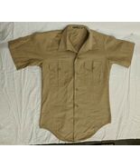 Pre-owned Military Vintage Navy tan Button up Shirt Short Sleeve Unknown... - $465.52 MXN