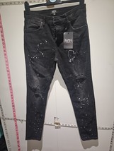 Bnwt Boohoo Man Blue Denim Jeans  Size 32R Express Shipping - £22.75 GBP