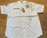Ablanche White Button Shirt 2XL 100% Cotton ROYAL POWER Cross And Crown ... - $26.96