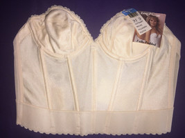 34B CARNIVAL Low Plunge NOS Full Padded Long Line Bra NWT Union Label 70&#39;s - £29.32 GBP