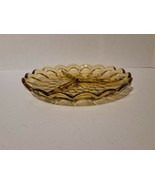 Anchor Hocking Fairfield Amber Honey Gold 3 Part Relish Dish Pressed - $11.30