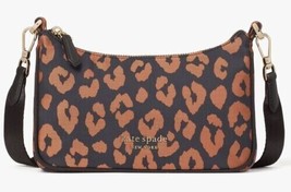 Kate Spade Sam Crossbody Leopard Cheetah Nylon K4460 Leopardo NWT $168 Retail - £66.26 GBP