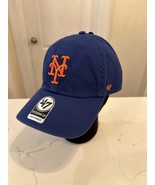 &#39;47 New York Mets Clean Up Royal Blue Adjustable Strap Hat Dad Cap - £19.46 GBP