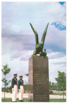 Vtg Postcard-US Air Force Academy-Eagle and Eaglets-Statute-Chrome-CO3 - £4.41 GBP