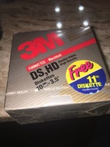 NOS 3M Floppy Disk DS HD Diskettes 3.5&quot; IBM Formatted 10/Box - Sealed - $15.84