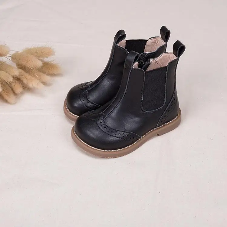 Children hide Chelsea Boots Leather Retro Girls Boots  Baby Rain Boots Boys Girl - £196.88 GBP