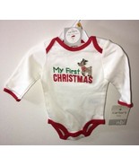 NWT CARTER&#39;S White Bodysuit NEWBORN BABY My First Christmas Little Colle... - £10.79 GBP