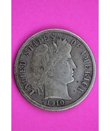 High Grade 1910 P Barber Liberty Dime Semi Key Date Silver Coin Philadel... - $54.99