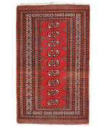 Handmade vintage Pakistani Lahore rug 2.6&#39; x 4.2&#39; (80cm x 130cm) 1960s - £490.35 GBP