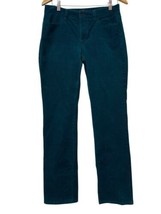 Talbots Signature Pants Womens Size 6L corduroy Turquoise Blue 31x32 - $19.79