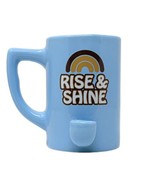 High Point Ceramic Light Blue Rise &amp; Shine Mug Hand Pipe [PM009] - $279.70 MXN