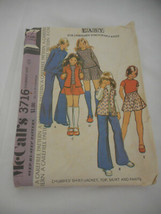 Vintage 1970s Girls Size 10.5 uncut McCall&#39;s sewing pattern 3716 for knits - $193.25 MXN