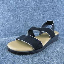 Kensie Emme Women Ankle Strap Sandal Shoes Black Fabric Size 10 Medium - £19.88 GBP