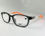 New Nike 7277 034 Crystal Smoke, Clear &amp; Orange Eyeglasses 53/18/145 - $113.80