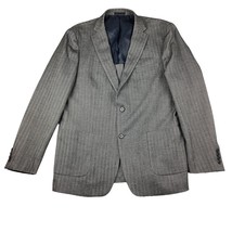 Lauren Ralph Lauren Blazer Men’s 46R ? Gray Herringbone Sport Coat Jacket Soft - £62.27 GBP