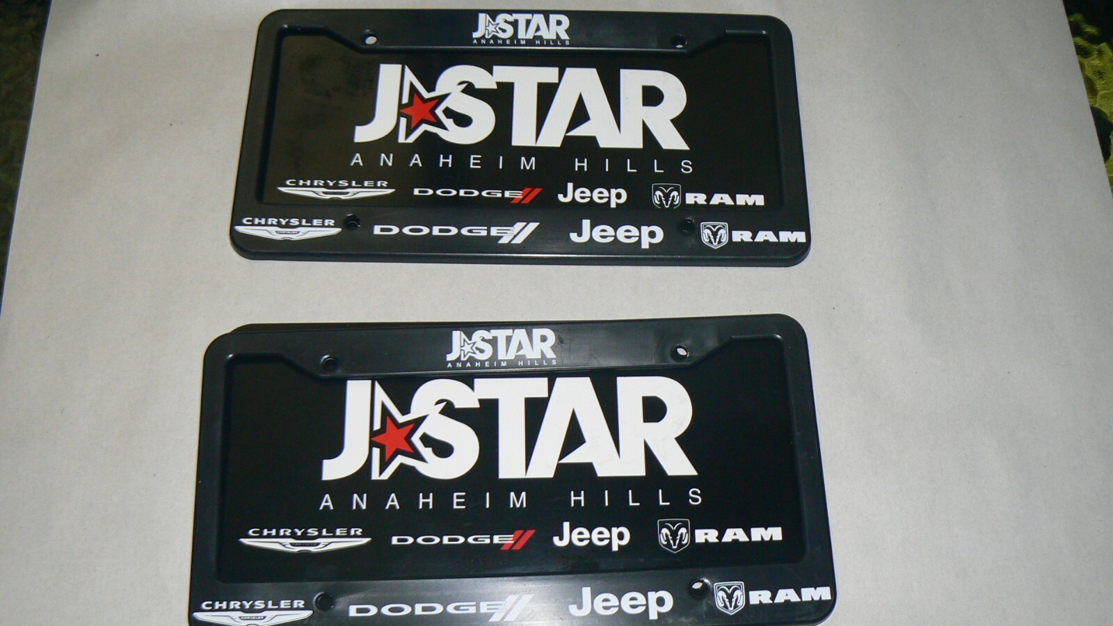 Pair of 2X J Star Anaheim Hills Jeep RAM License Plate Frame Dealership ... - $26.84