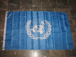 3X5 United Nations World Peace Nylon / Poly Blend Flag 3&#39;X5&#39; Indoor Outdoor - £10.29 GBP