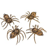 Bag of 4 Spiders Scary Bugs Halloween Decorations by Fun World New - $9.95